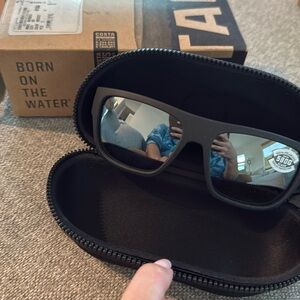 Costa Matte Black Sunglasses with Silver Mirror Lenses